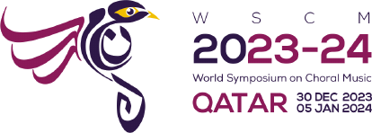 World Symposium on Choral Music — Qatar logo